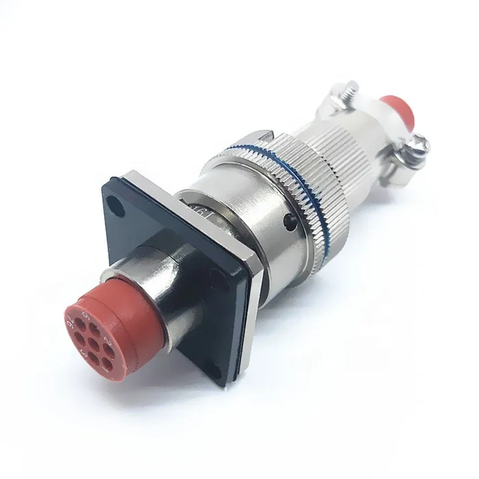 7-Core Roestvrijstalen Luchtvaart Plug Xce14t7k1p1 Socket Xce14f7z1d1 Stekker Rvs Buis Connector