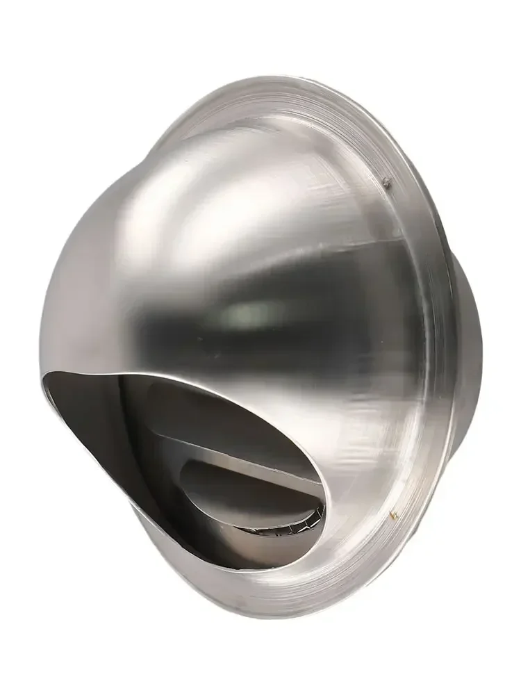 Stainless Steel Round Brushed Bull Nosed  Extractor Outlet Wall Ceiling Air Vent Ducting Ventilation Grille Cover Outlet Heating