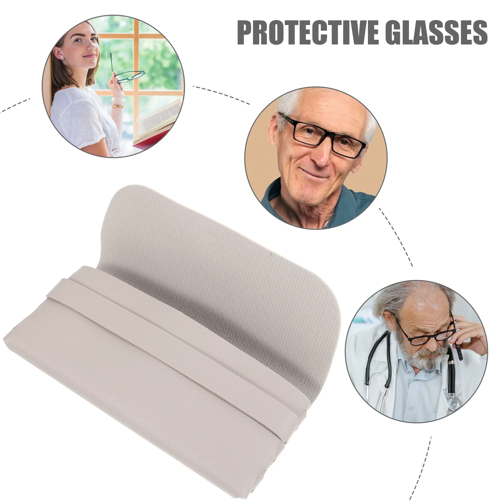 

Sunglasses Case PU Soft Comfortable Glasses Storage Pouch Lightweight Portable Eyeglasses Holder Bag for Sunglasses