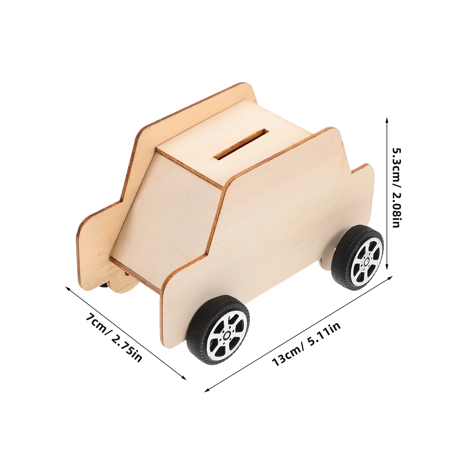 Vaguelly 2 stuks houten geldbesparende pot bamboe bank voor kinderen spaarpot witte embryo accessoires