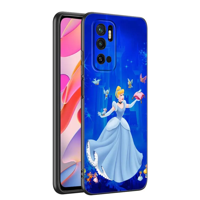 Disney Cinderella Black Silicone Phone Case For Xiaomi Mi 9 SE 8 10T 11 12 13 Lite 9T 11T 12S 12T 13T 14 Pro 5G NE 11i 12X