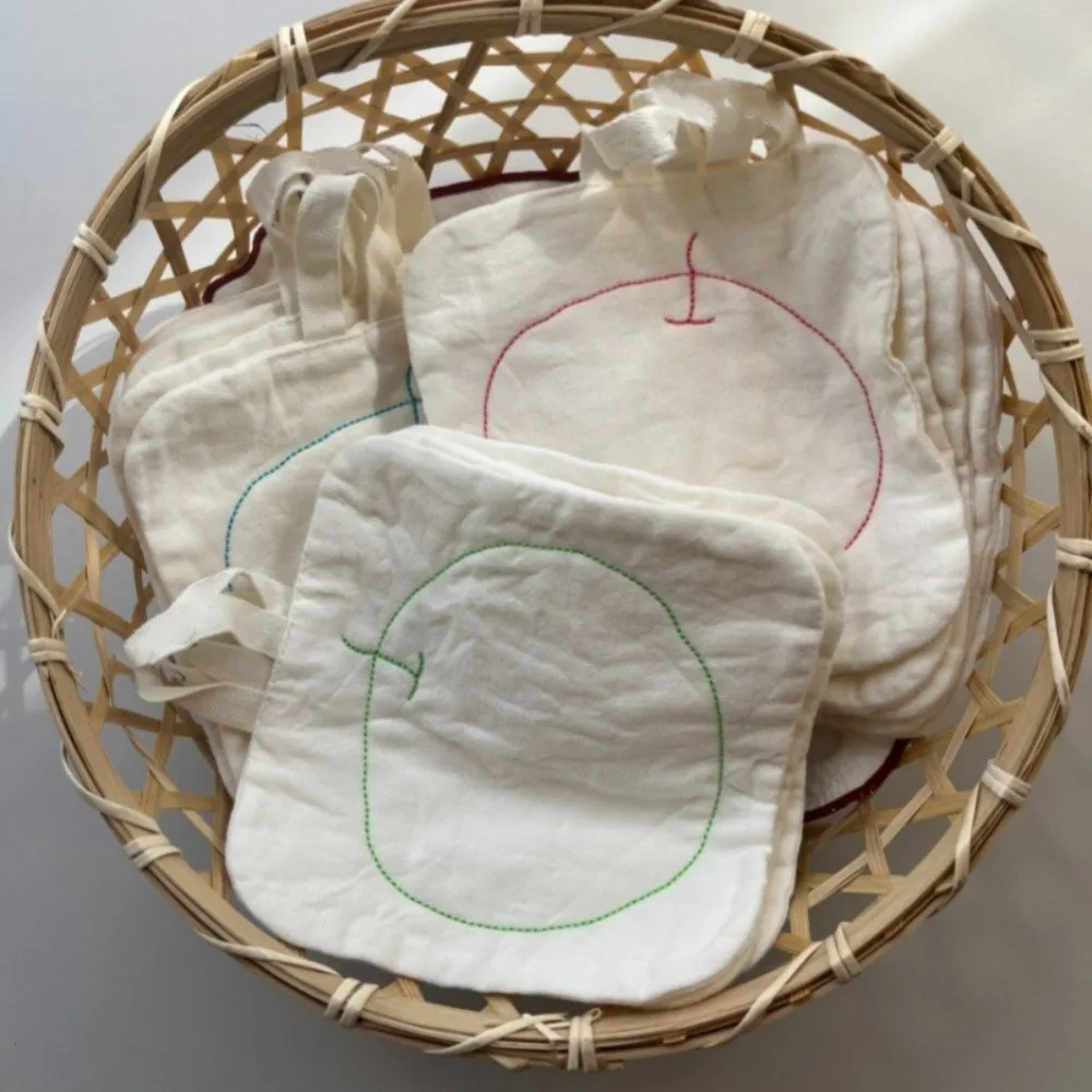 New Embroidery Insulation Pads Square Shape Hand Towel Type Cotton Placemats Soft Cloth Napkins Photo Background
