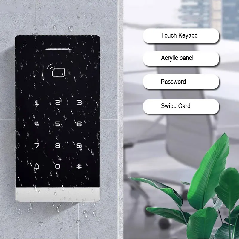 

Standalone Single Door Access Controller Acrylic Touch Keypad 10000 Users Dual Frequency Work ID/IC/NFC Card 125k/13.56M