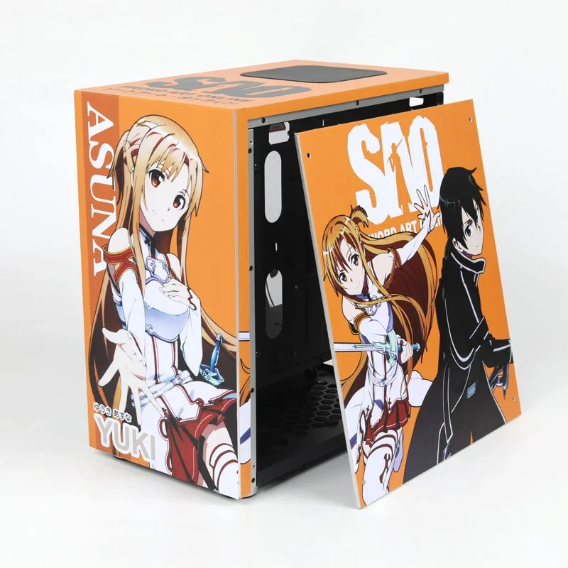 Anime Stickers for PC Case,Cartoon Decor Decals for Computer Chassis,ATX Mid Case Decorative sticker