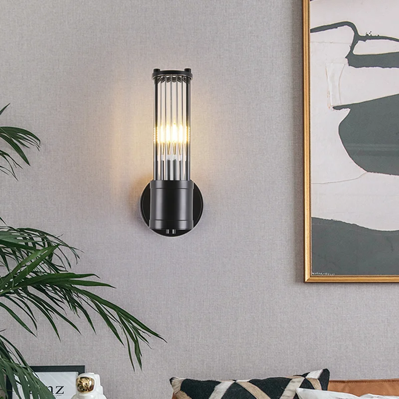 Light luxury glass wall lamp，luxurious villa hotel bedroom decoration led lights，wall decor，bathroom vanity wall lamp