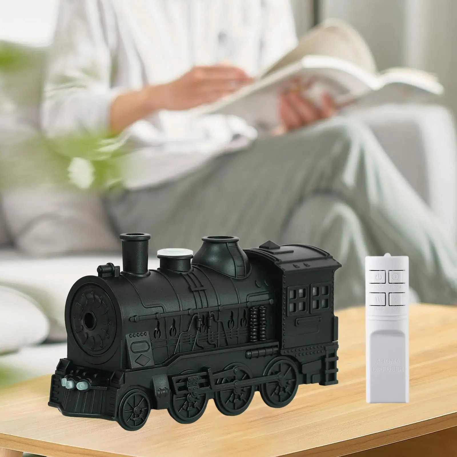 Diffuseur d'huiles essentielles pour salon, humidificateur, capacité de 300ml, train rétro