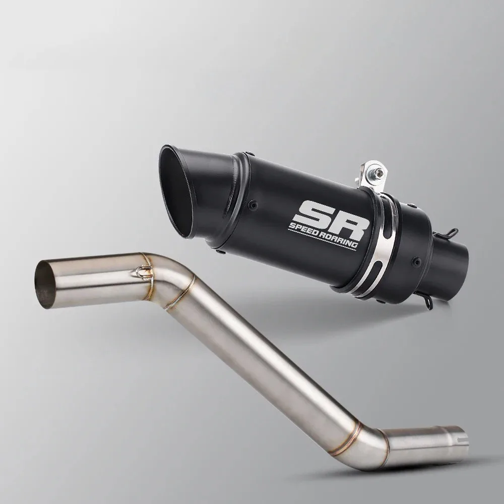 CFmoto NK 400 650 NK400 NK650 エスケープ バイク用 エキゾースト ミッドリンクパイプ 51MM スリップオン ブラック/シルバー/ブルー マフラーチップ付き