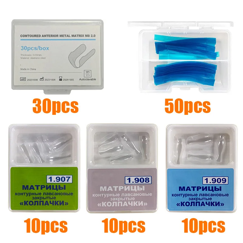 Dental Matrix Bands Anterior Matrix Strip Metal Matrices Transparent Bow Anterior Matrices Sectional Contoured Matrix System