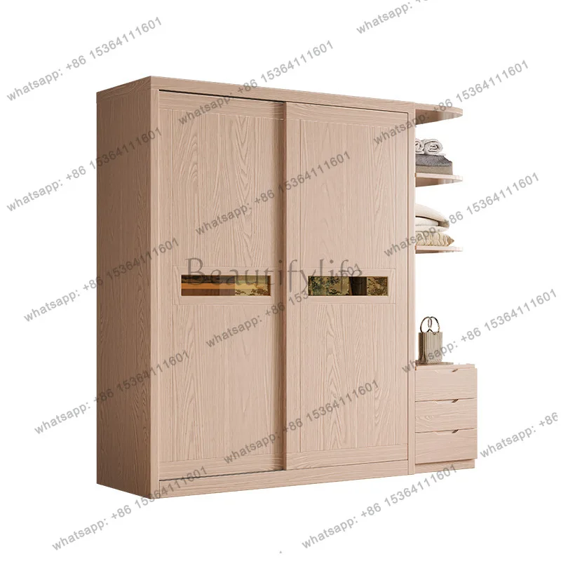 Sliding Doors Wardrobes Closet Vanity Nature Lounges Storage Wardrobes Closet Wooden Space Saving Armario De Ropa Furniture Home