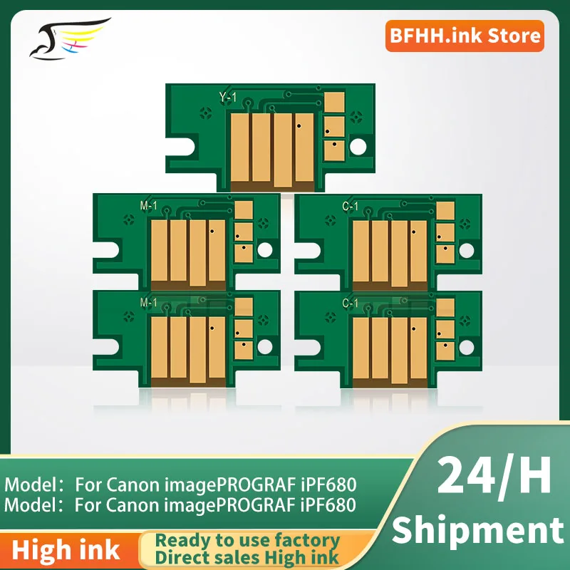 PFI207 PFI-207 PFI 207 Ink Cartridge Chip For Canon imagePROGRAF iPF680 iPF685 iPF780 iPF785 Printer Cartridge Chip