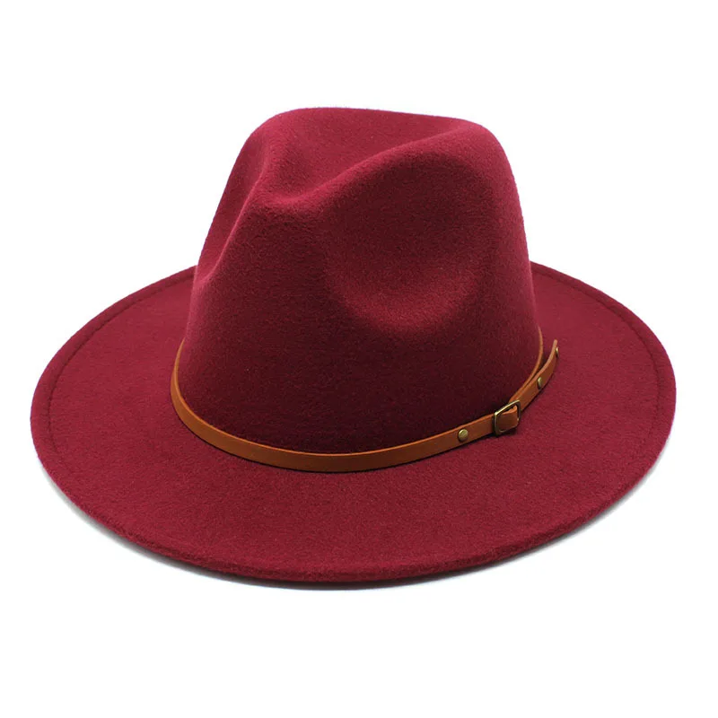 Sombrero fedora verde marino, sombrero de ala grande para otoño e invierno, sombrero de fieltro para hombres y mujeres, sombrero de vaquero de jazz