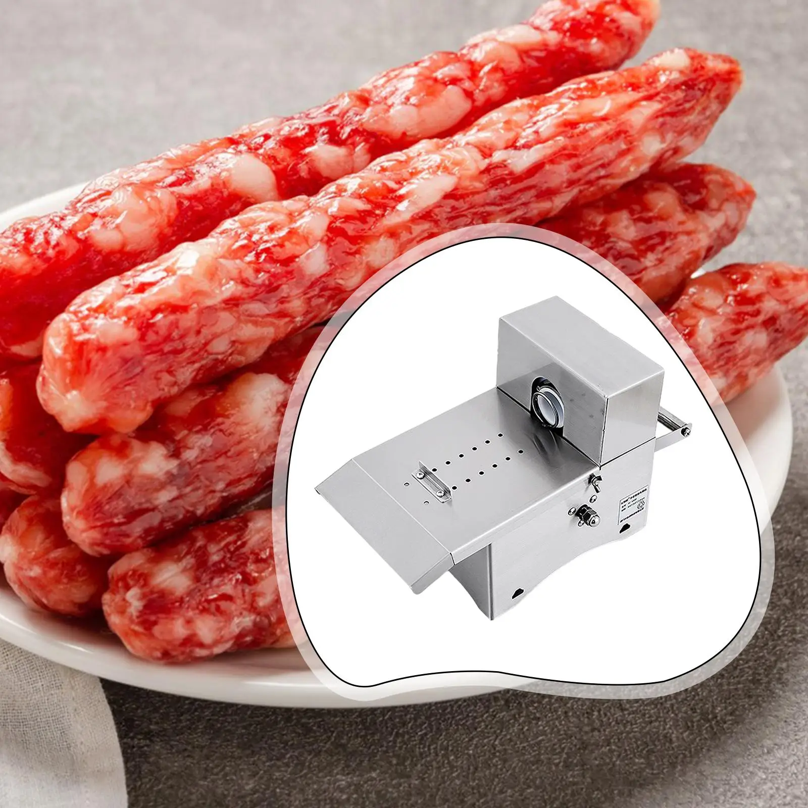 

Manual Sausage Link Machine Tying Machine Easy to Clean Desktop Binder Rustproof Household Knot Equipment 0-42mm Hand Cranked