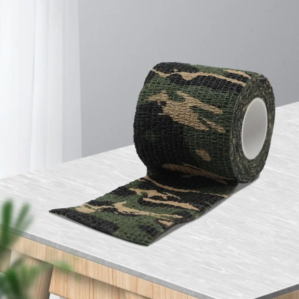 Widely Applied 1 Roll Great Military Camo Stretch Bandage Tape No Residue Camouflage Tape Elastic   for Hunting