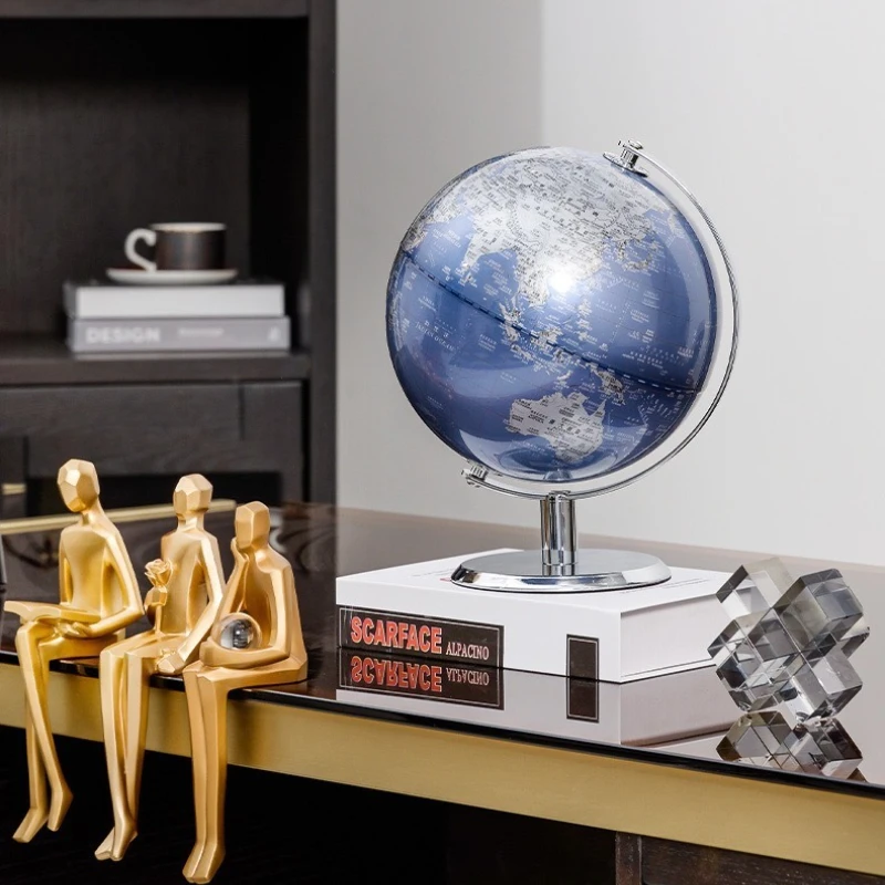 

Light Luxury High-end Nordic Globe Earth Marble Ornament for Living Room Wine Cabinet Desktop Home Decoration Accessories
