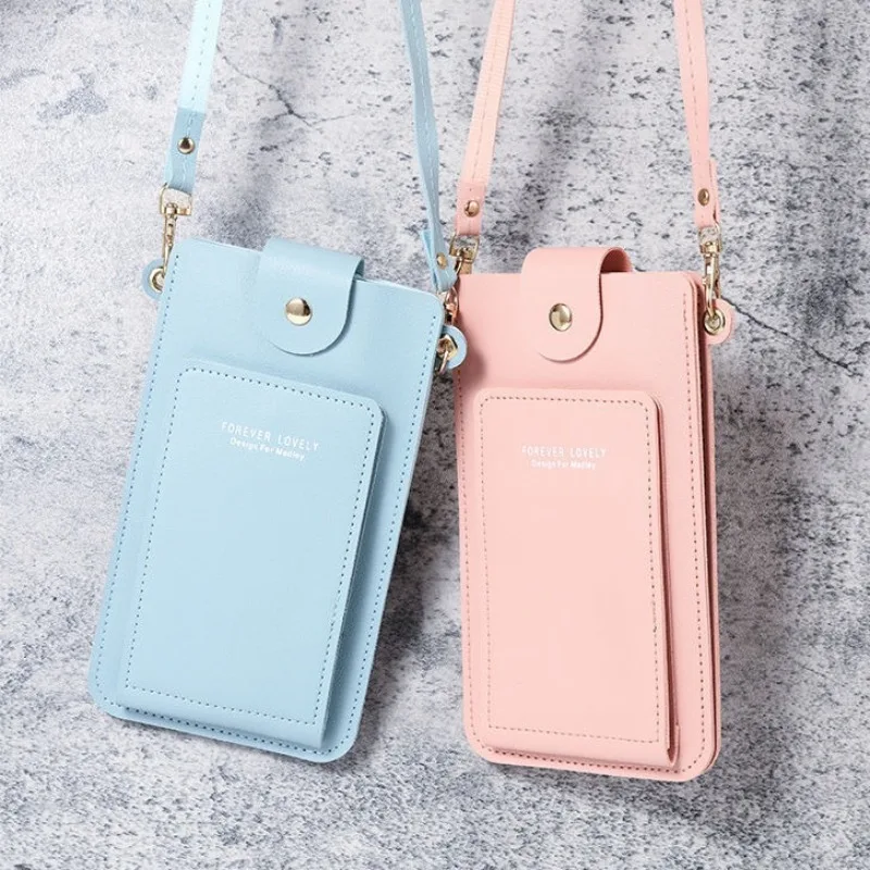 Crossbody Mobile Phone Bag for Women Girls Universal Cellphone Organizer Pouch Touch Screen Mobile Case Shoulder Bag PU Leather view 4