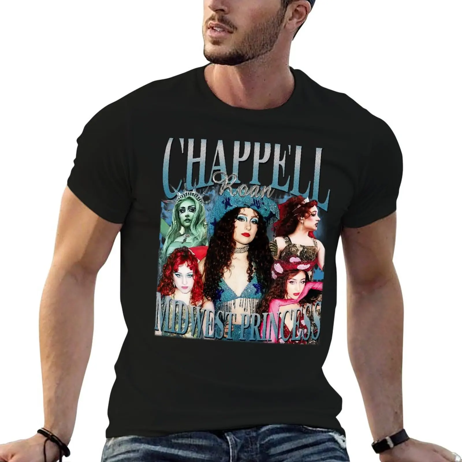 

Chappell Roan Midwest Princess Vintage T-Shirt t shirts for man slim fit black cotton t-shirt plain for man package T-Shirt