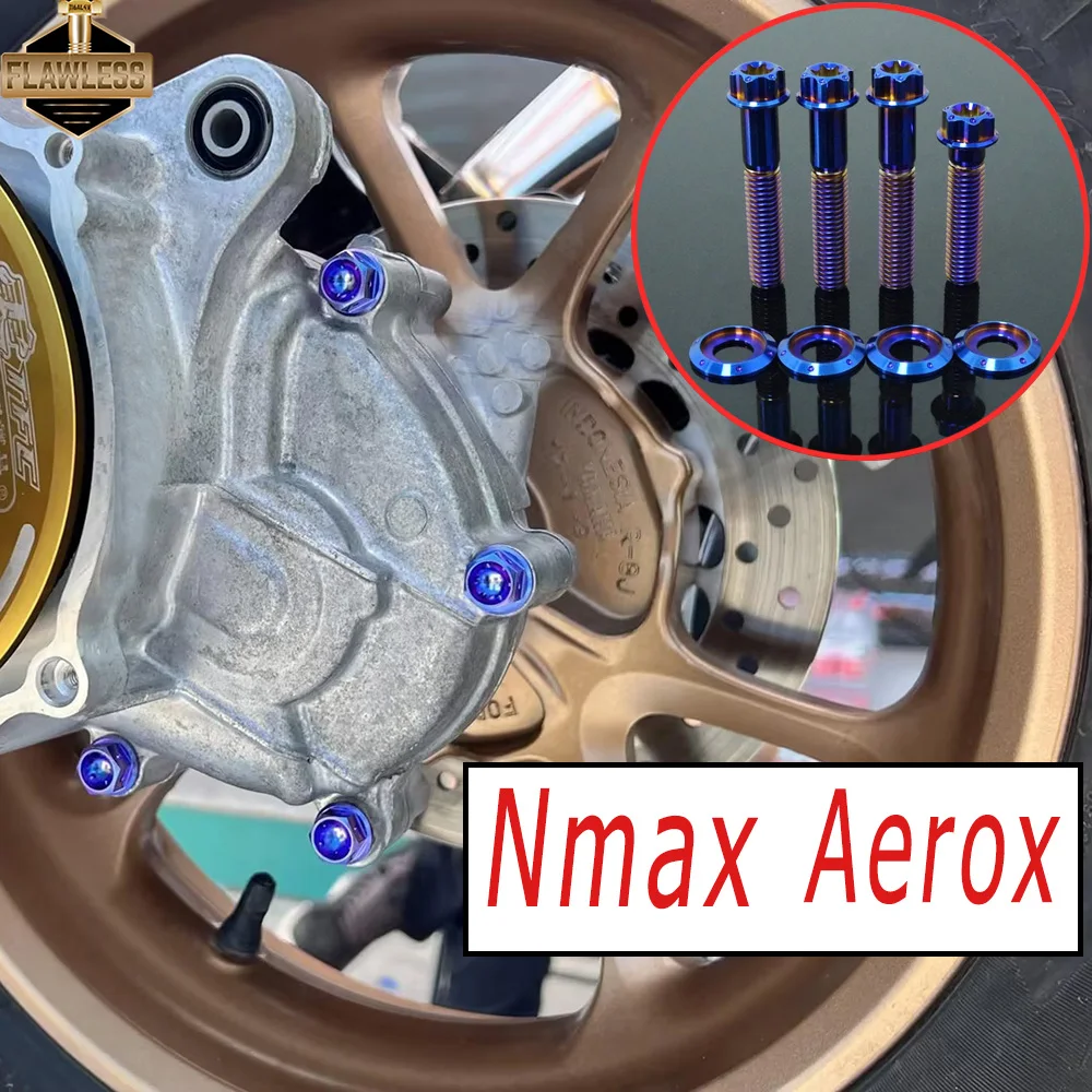 

Титановый болт коробки передач FLAWLESSTI Gr5, масляный болт шестерни для Yamaha Nmax 155 Aerox 155 V1 V2 V3