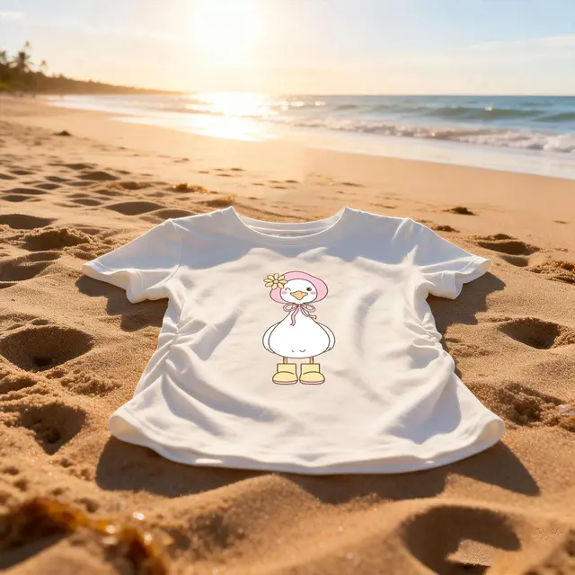 912-079e71.jpg Women's Waist-Defining Elastic T Shirt Cute Duck