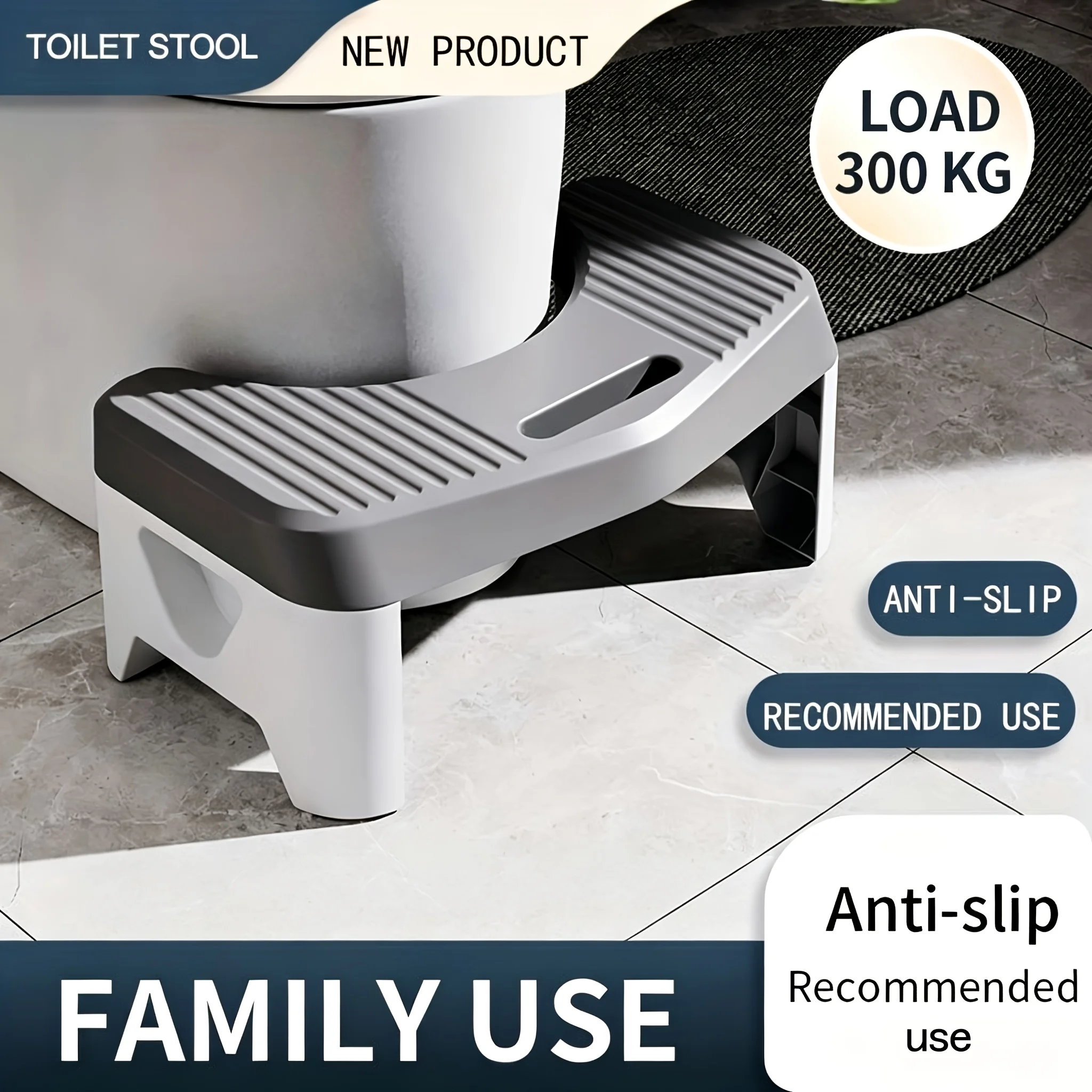 Tabouret de toilette domestique épaissi pour la position accroupie, repose-pieds pour adultes et femmes enceintes