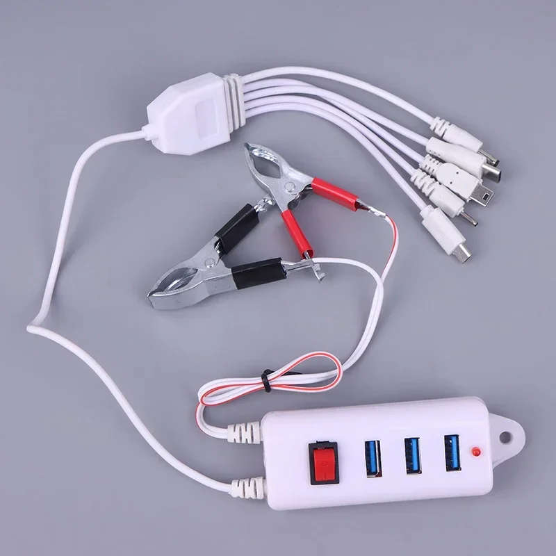 3USB Clip With Switch Charger Mobile Phone Charger USB Interface Universal Battery Mobile Phone Charger