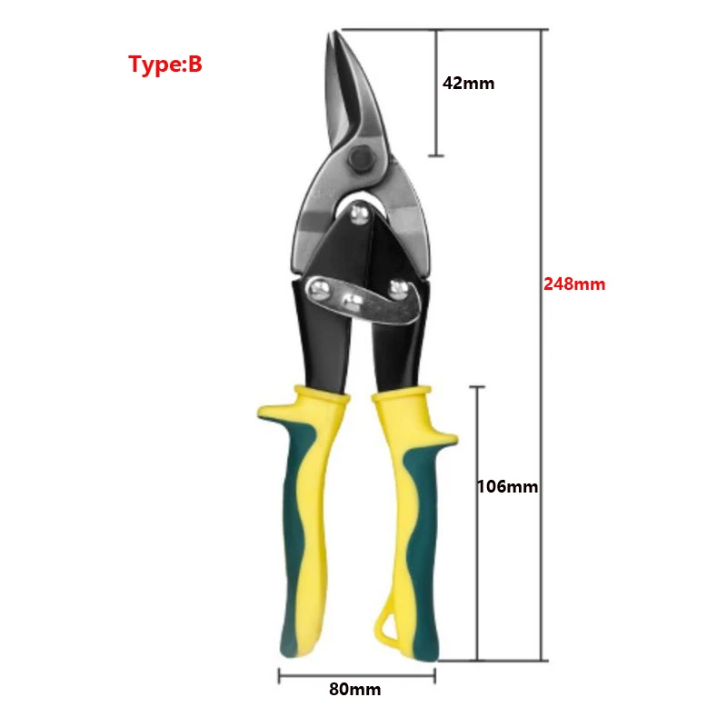 1PC Multifunction Left Right Straight Industrial Work Professional Hand Tools Aviation Scissors Tin Sheet Metal Snip Cutting