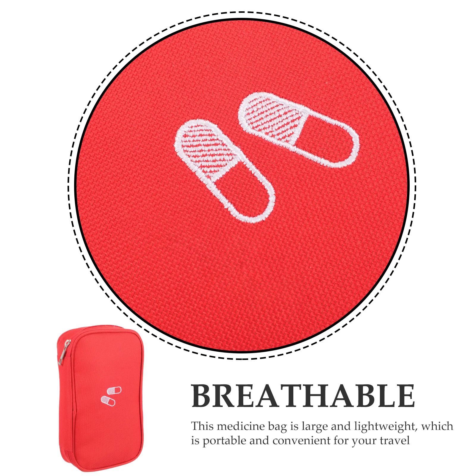 1 حقيبة إسعافات أولية كبيرة محمولة للطب للسفر والتخييم والمشي لمسافات طويلة ومنظم تخزين في حالات الطوارئ وسحاب متين وخفيف الوزن