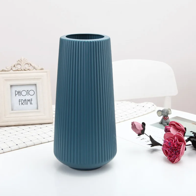 Nordic Style Flower Vase Living Room Decoration Ornaments Modern Origami Plastic Vases Pot for Flower Arrangements Home Decor