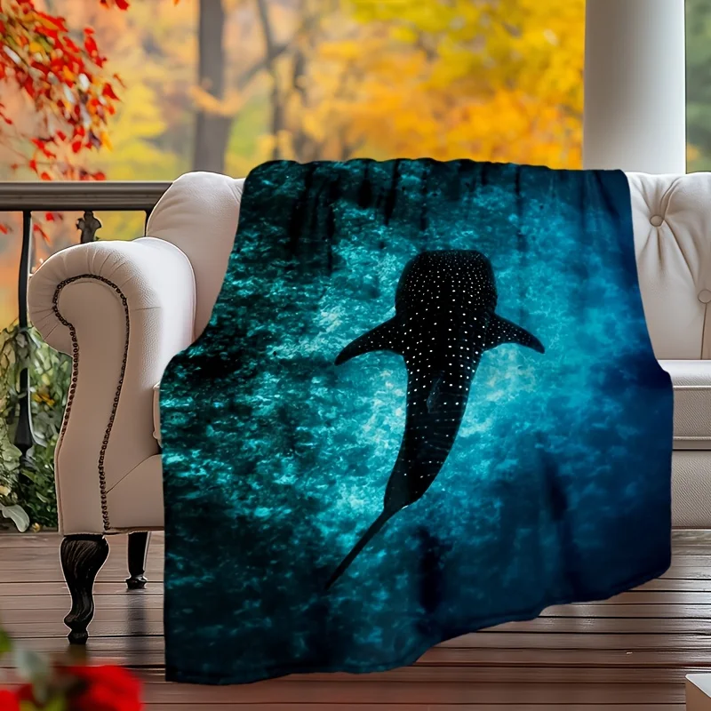 

Shark Flannel Blanket for All Season, Cozy Warm Soft Blanket for Travelling