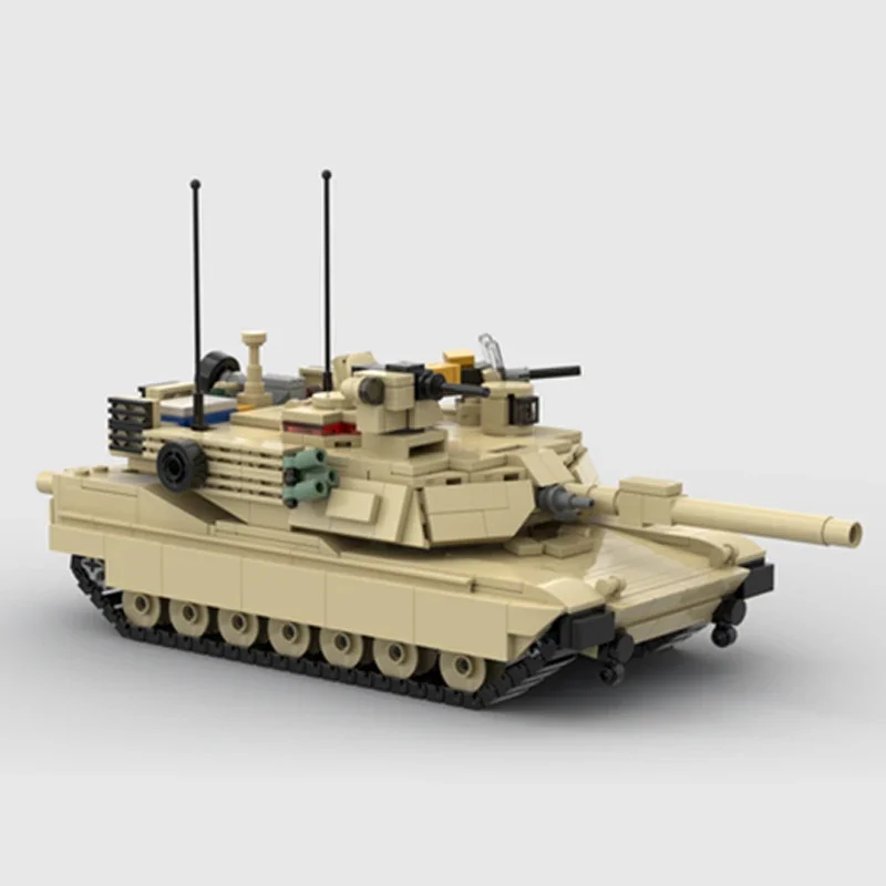 Moc-bloques de construcción serie militar M1A2, tanque de asalto, ladrillos técnicos, montaje de bricolaje, juguetes de construcción para niños, regalos de vacaciones