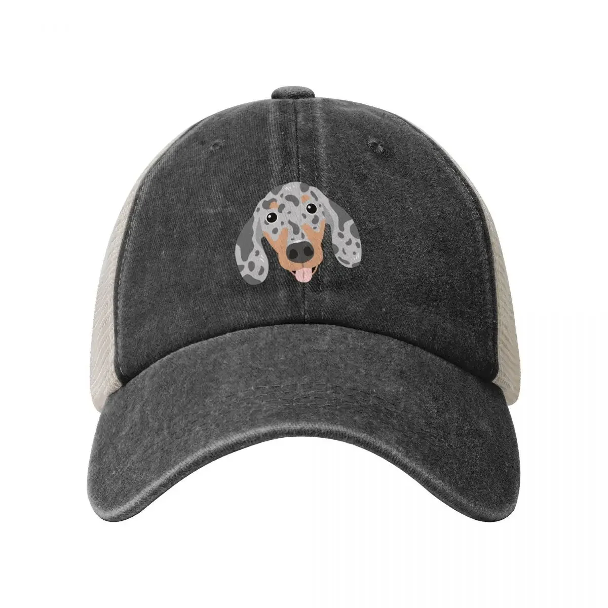 LOVE Blue Silver Dapple Dachshund Sausage Dog Baseball Cap custom Hat Visor Male Women's