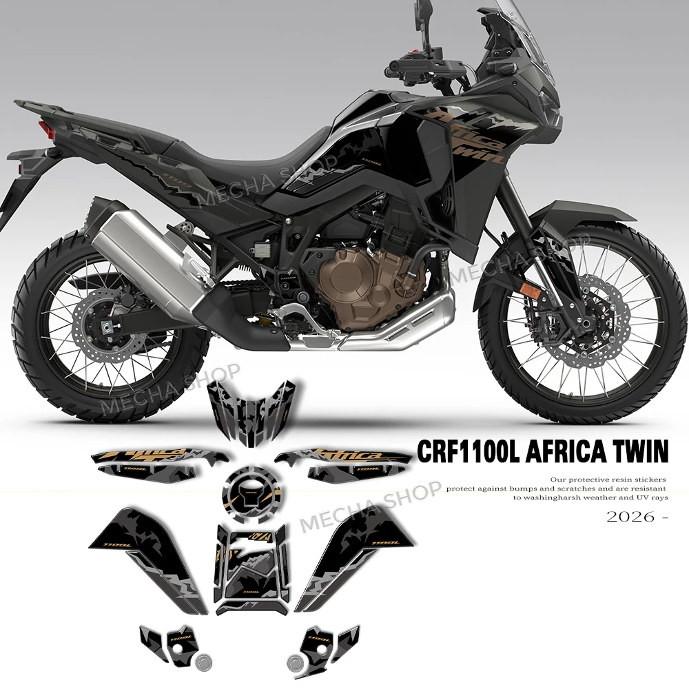 

3D Motorcycle Stickers Tank Pad Protection Kit For Africa Twin CRF 1100 L CRF1100L 2025 2026
