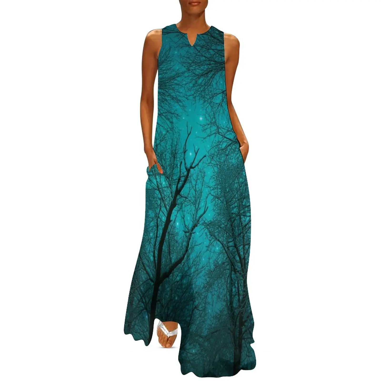 

Simply Stare Upward Long Dress Woman clothing Women"s dresses