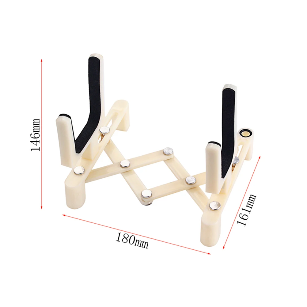 

Plastic Violin Rack Sponge Pad Adjustable Stand for Violin Viola Ukulele Mandolin Holder Accessories Black Portable Foldable