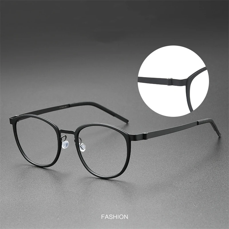 Denmark Acetate Titanium Oval Round Glasses Men and Women armacao de oculos de grau feminino 9737 lentes opticos para hombre