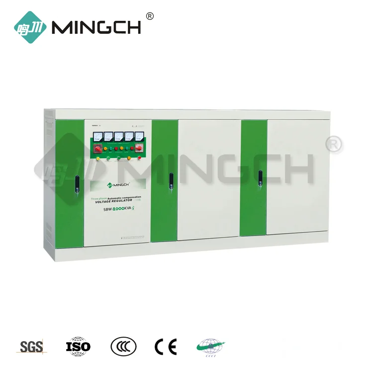 CE /SGS Avr SBW-F- 800kva 1000kva 1200kva 380V 3 Phase individually control 100% load Industrial Voltage Regulator Stabilizer