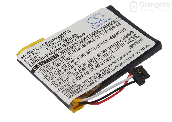 Replacement 750mAh Battery for Navigon 2510  2510 Explorer UH0600905