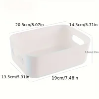 Coffret de rangement empilable 5 pièces, conteneurs organisateurs rectangulaires en plastique, durables, réutilisables, pour la cuisine, la salle de bain, les essentiels du dortoir 6