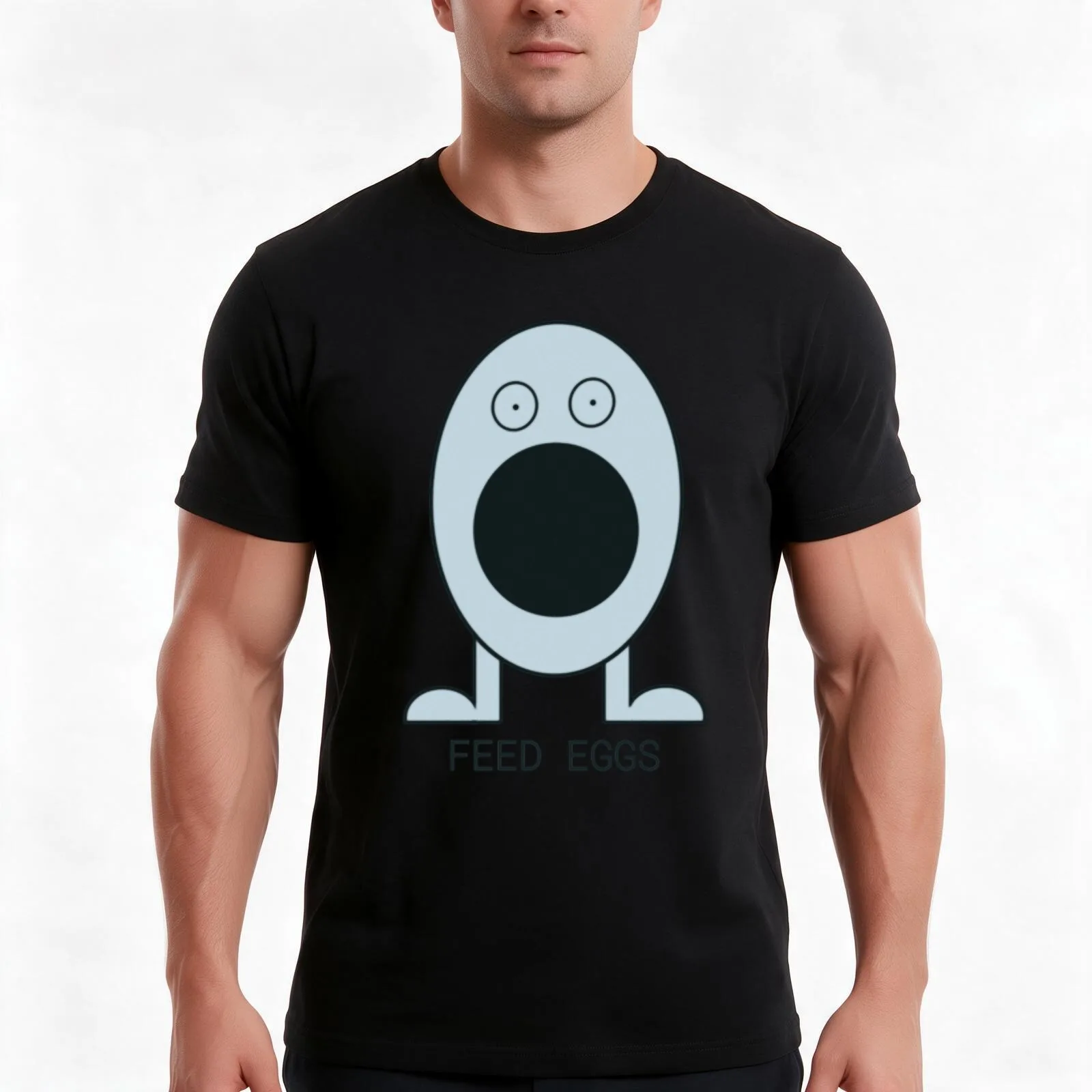I Think You Should Leave Season 3 Feed Eggs T-Shirt, Summer Casual Cotton Tee, Oversized Streetwear Tops, Vintage Graphic Print
