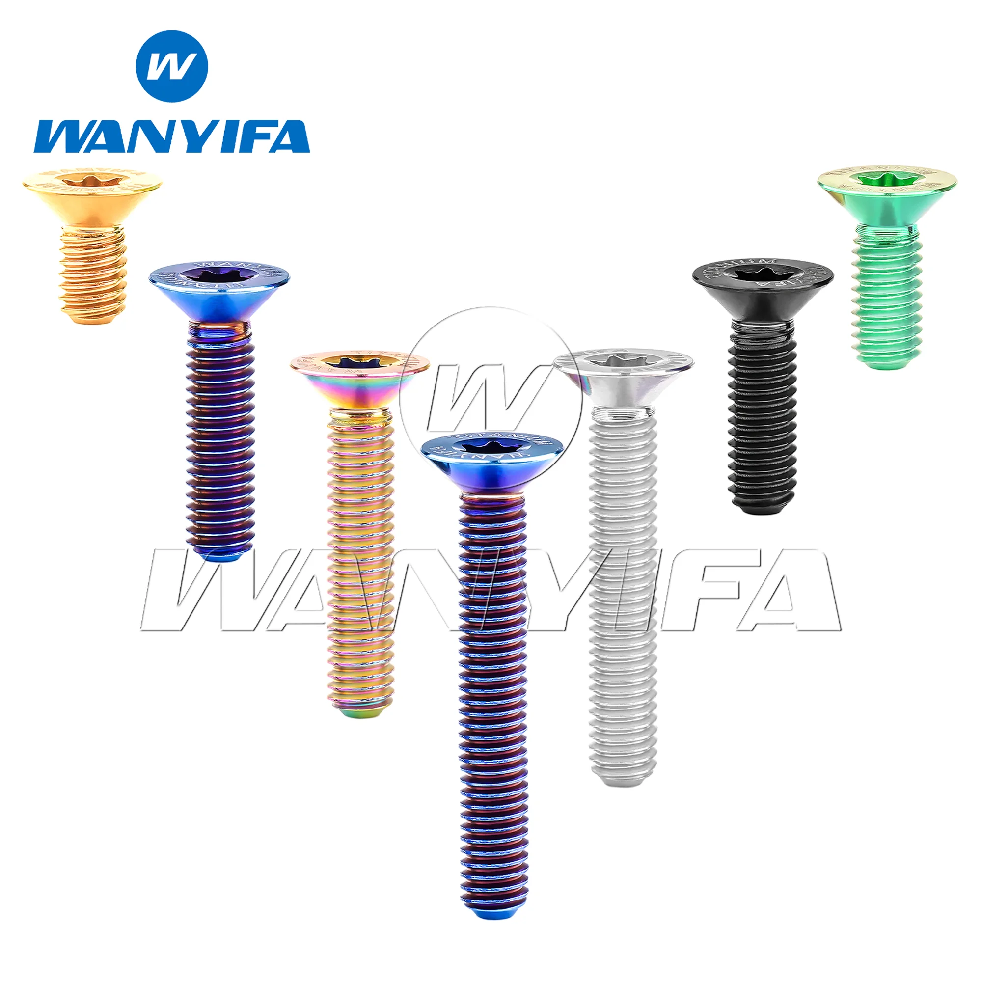 

Wanyifa Titanium Bolt M3X6 8 10 12 15 18 20mm Countersunk Head Cap Screws with Laser Marked Screws