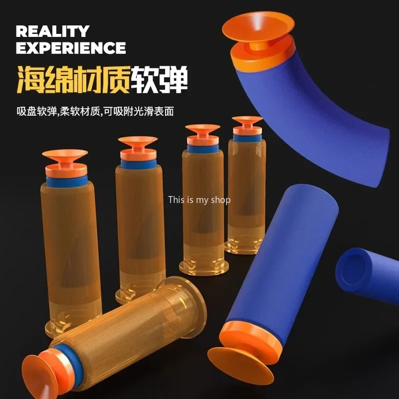 Long Toy Gun Shell Ejection Soft Bullet Gun Dual Nozzle Boy Gift Children\'S Outdoor Shooting Weapon Toy Kids Fake Gun