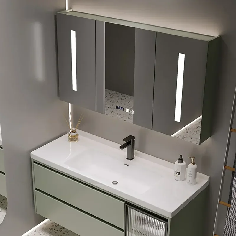 

Aesthetic Shelves Bathroom Cabinet Stainless Display Washbasin Shelf Trendy Bathroom Cabinet Desk Vestidores Trendy Furniture