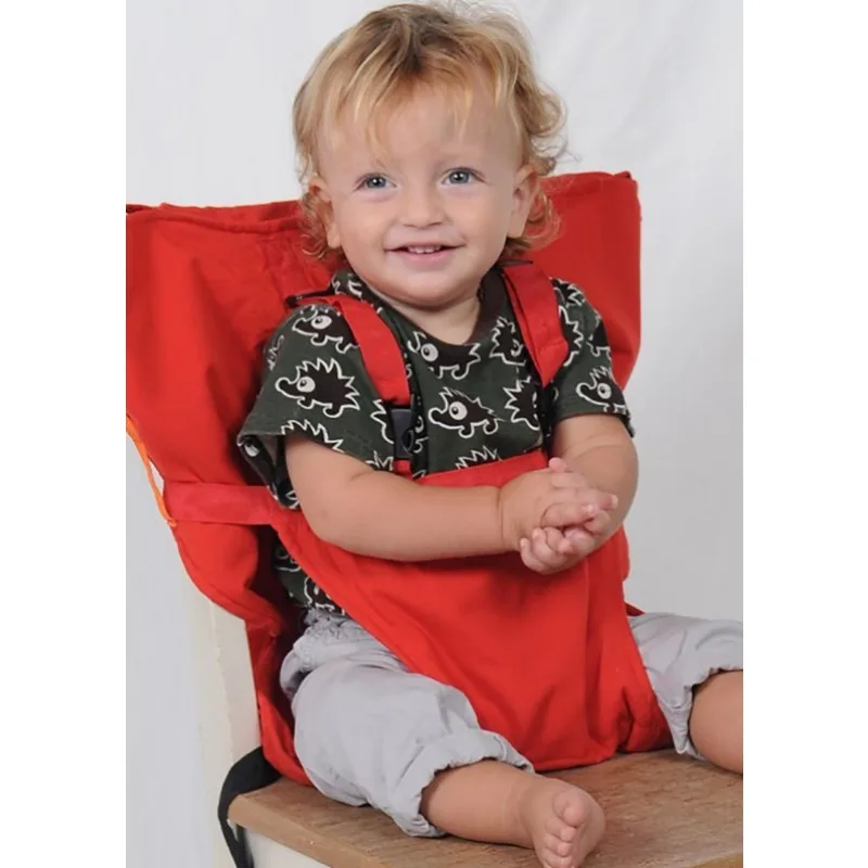 Foldable Washable Chair Harness Portable Feeding Seat Cover For Standard Dining Chair Indoor Home Meal And Outdoor Trip Use view 3