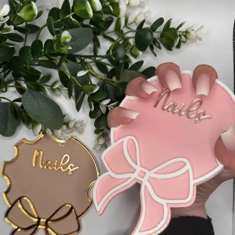 Acryl-Schleifenförmige Nagelfotopalette, Nagelfoto-Requisiten, Text-Nagelkunst-Make-up-Paletten, Nageltechniker-Werkzeug für Salon-Nageldisplays – Detail 3
