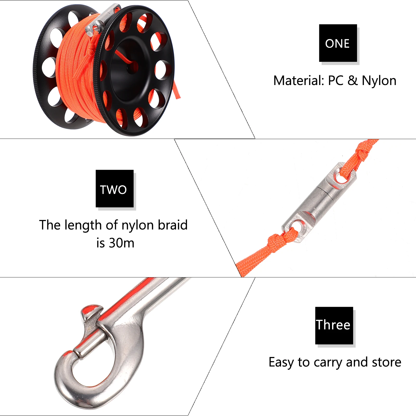 

Aluminum Alloy Wire Wheel Anti-winding Device Scuba Diving Spool Accessories Ocean Equipment Reel Reels 6161 Gear