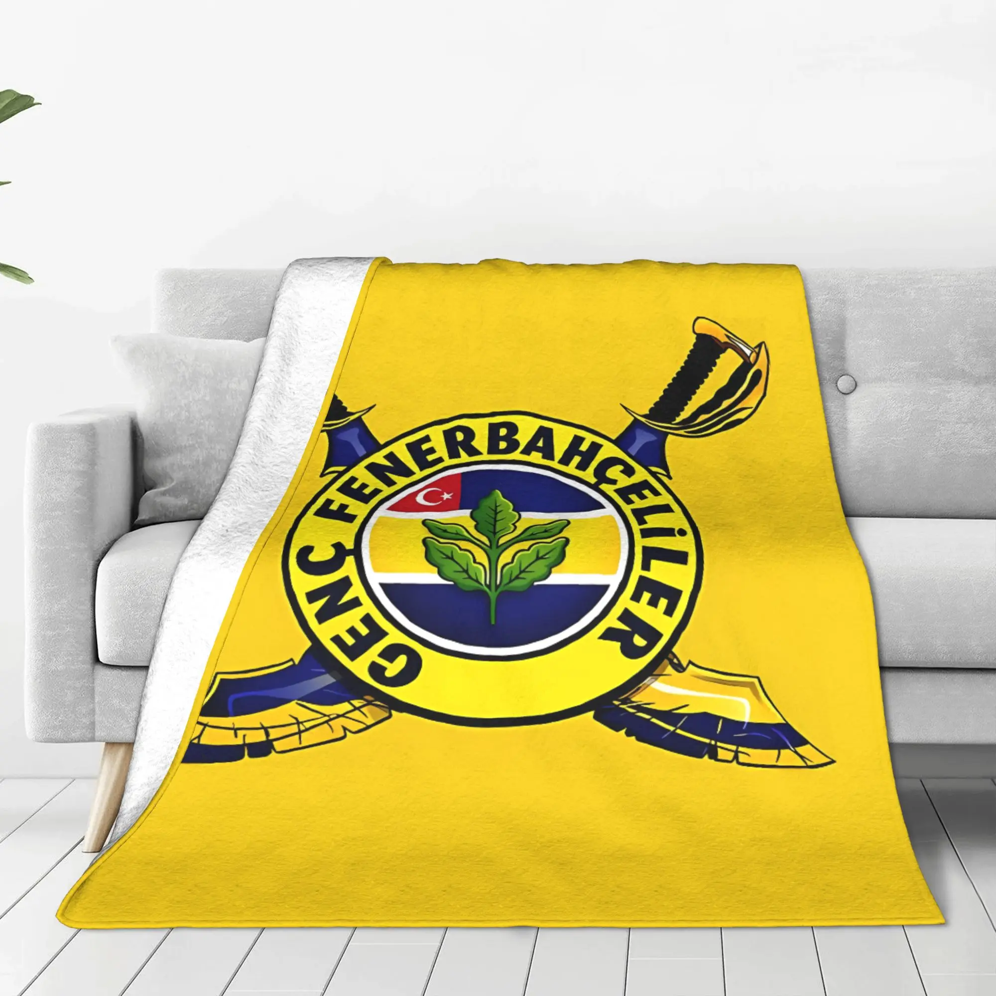 1PC Home Cutecore Fener Since 1907 Fenerbahce Blanket Super Cosy Plush Home Living Room Sofa Halloween