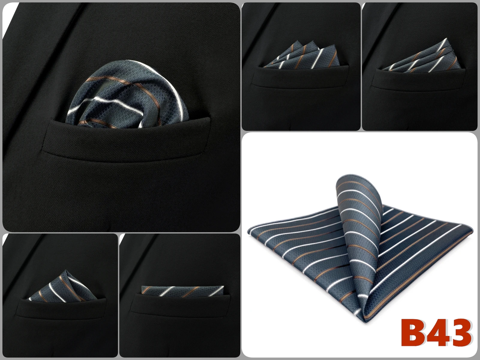 Men Pocket Square Handkerchief Multi Styles Paisley Floral Suit Pocket Towel Hanky Vintage Business Wedding Accessories 32cm
