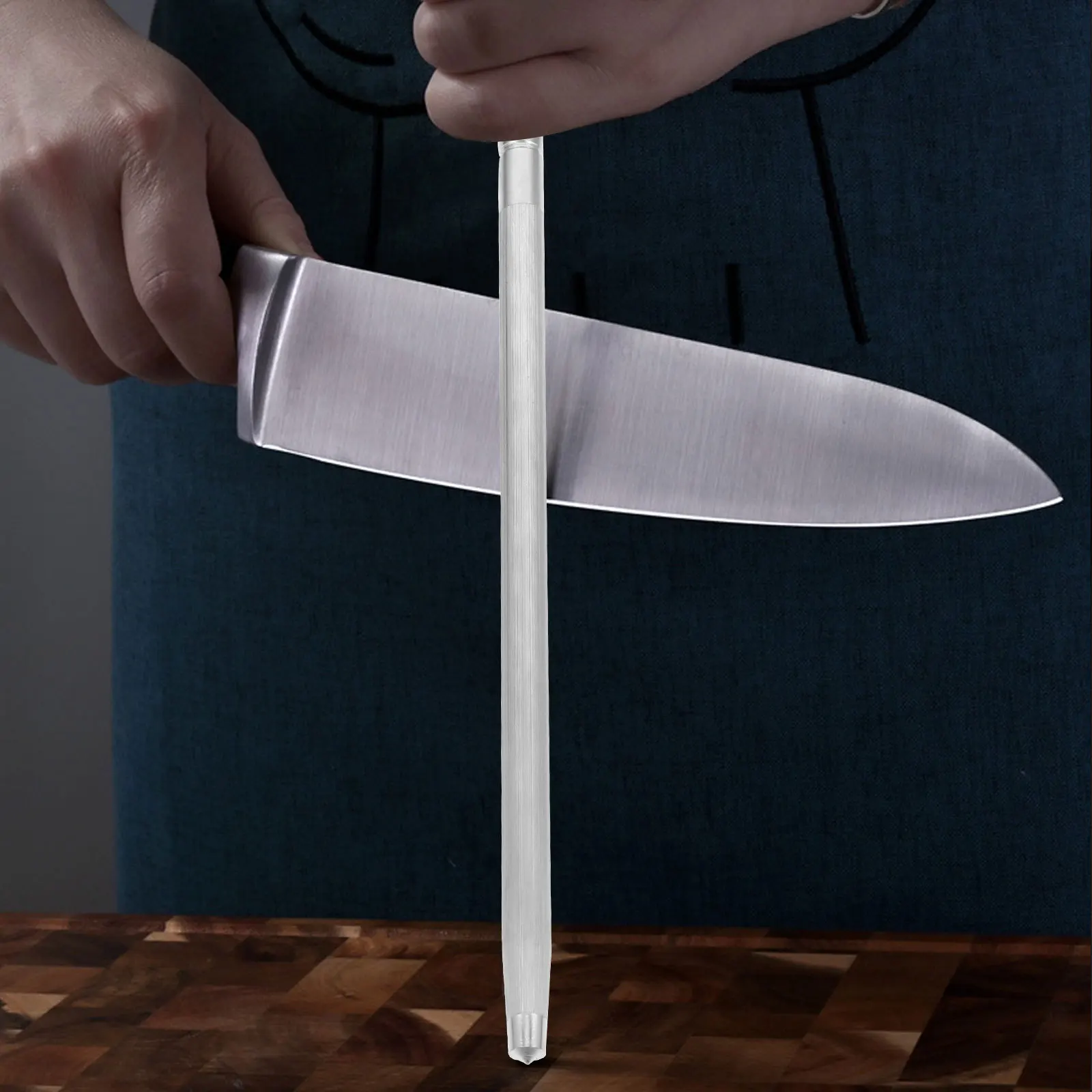 

Handheld Cutter Sharpener Stainless Steel Sharpening Stick Efficient Kitchen Honing Rod Cutter Sharpener Kitchen Gadget