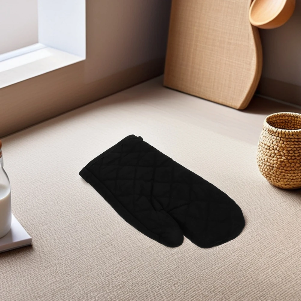 

2 шт. противоожоговые перчатки с подогревом для духовки Mits, утепленные варежки, кухонные устойчивые для приготовления пищи, полиэстер, хлопок, микроволновая печь для детей