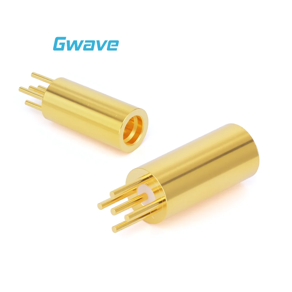 Gwave GPO (SMP) Brass Golden Plated Male Smooth Connector Solder r f Connector 50 Ohm RoHS Compliant for PCB DC-18GHz