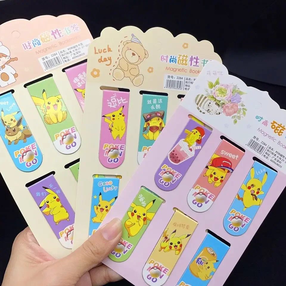 

Pokemon Magnetic Bookmark Creative Cartoon Kawaii Pikachu Magnet Bookmark Anime Cute Learning Stationery Bookend